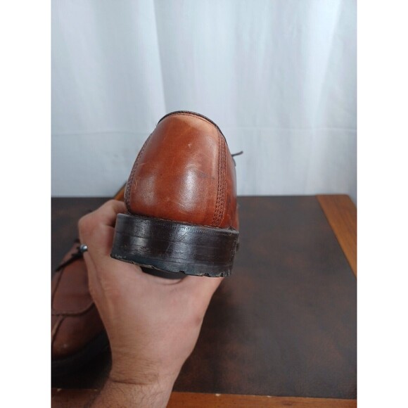Allen Edmonds Dellwood Brown Split Moc Toe Lace Up Blucher Size: 9D - Picture 12 of 13